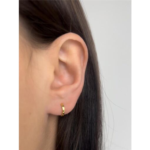 ARGOLA CLICK LISA | BANHADO EM OURO 18K