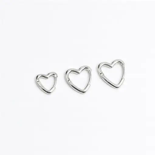 TRIO ARGOLA CORAÇÃO | BANHO DE PRATA