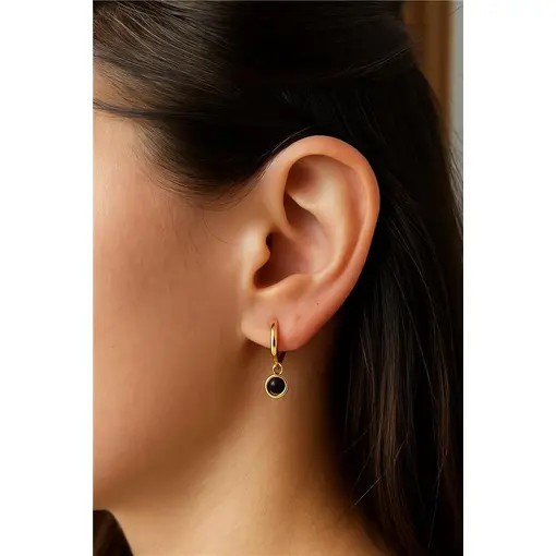 ARGOLA 3MM PG PONTO LUZ PRETO | BANHADO EM OURO 18K