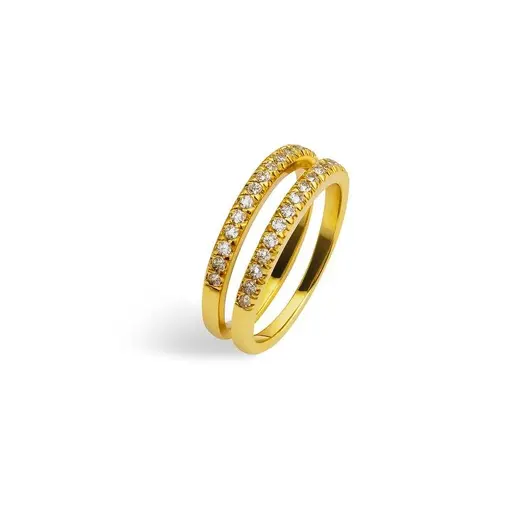 ANEL APARADOR CRAVEJADO 1MM | BANHADO EM OURO 18K | VENDIDO SEPA