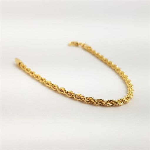 PULSEIRA CORDÃO BAIANO 3MM | BANHADO EM OURO 18K