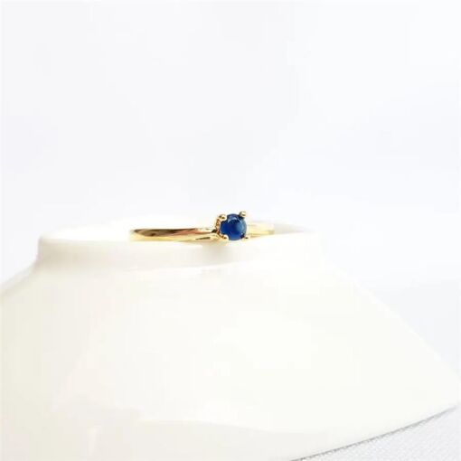 ANEL SOLITARIO ZIRCONIA AZUL SAFIRA