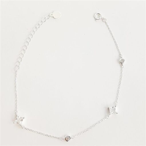 PULSEIRA MINI ELO BAILARINA PINGENTE  ESTRELA/PONTO DE LUZ |17+4