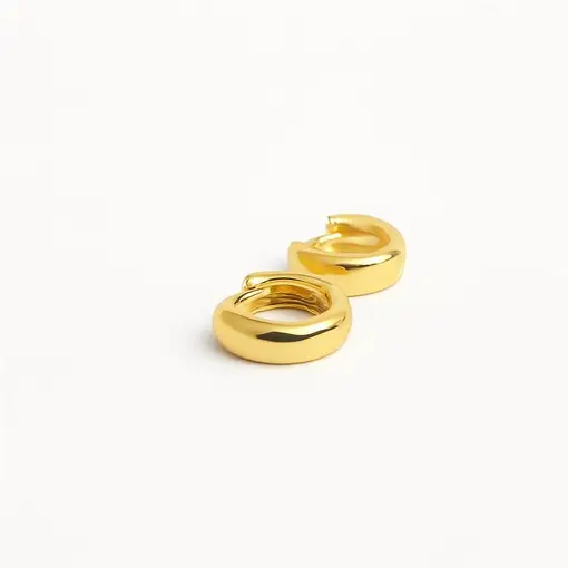DUPLA ARGOLA LISA 3MM | BANHADO EM OURO 18K