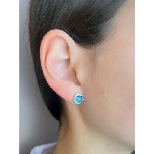 CONJUNTO PEDRA REDONDA 6MM INSPIRAÇÃO ALTA JOALHERIA CRAVEJADA A