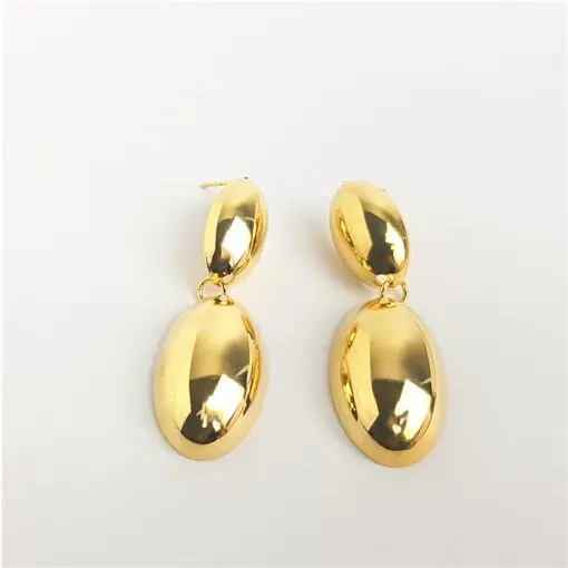 BRINCO BASE OVAL LISA PG OVAL LISO | BANHADO EM OURO 18K
