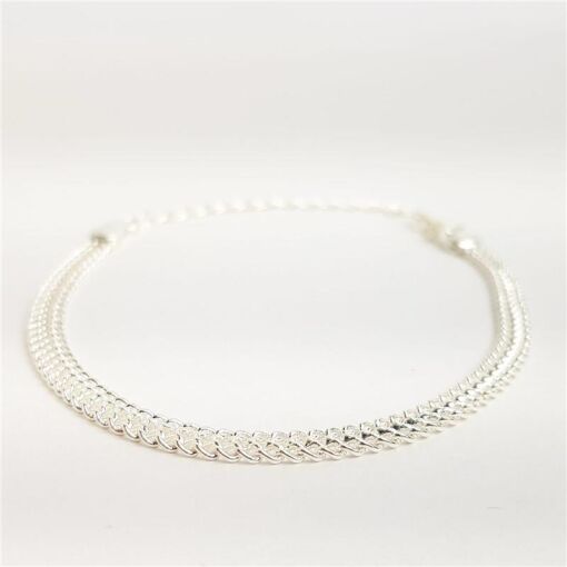 PULSEIRA LACRAIA FECHADA 5MM| 18+6CM| EM BANHO DE PRATA