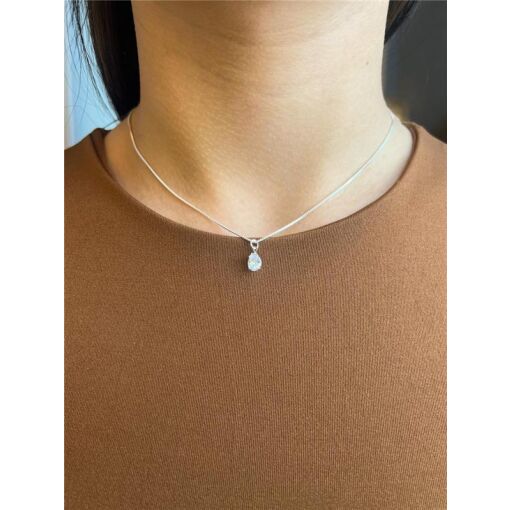 COLAR VENEZIANA PG CRISTAL GOTA | BANHO DE PRATA