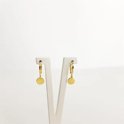 ARGOLA C/PINGENTE 6MM CHAPA REDONDA LISA