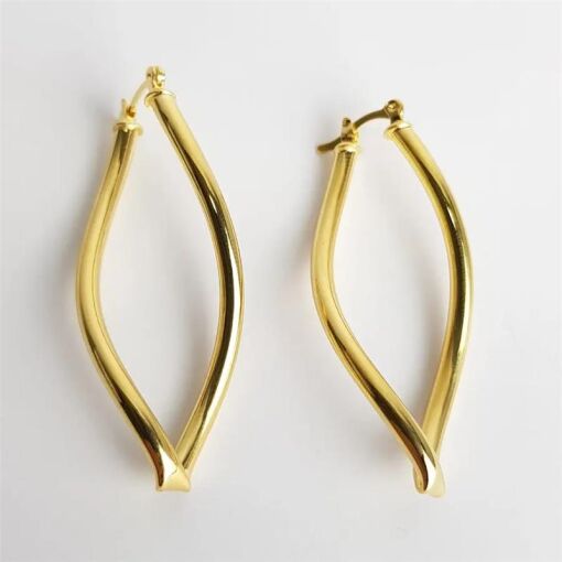 ARGOLA 5CM ARO TORCIDO LISO FECHO ITALIANO