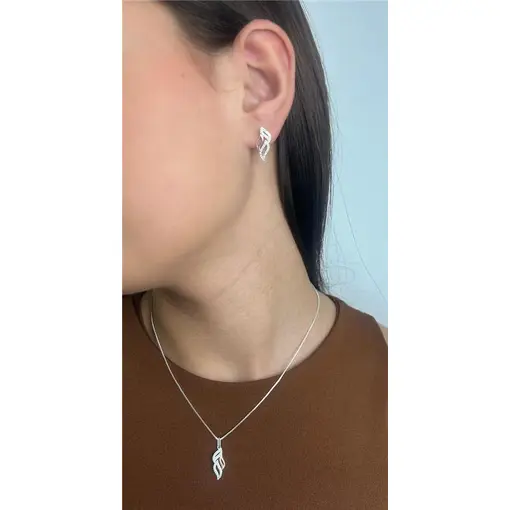 CONJUNTO COLAR VENEZIANA PG BR 3 FOLHAS CRAVEJADA/LISA | BANHO D