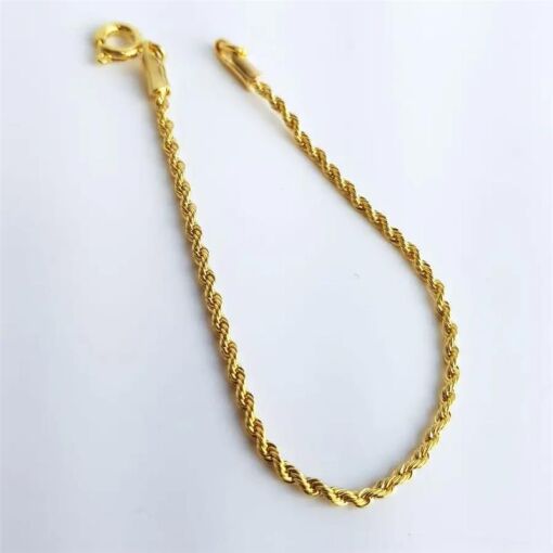 PULSEIRA CORDAO BAIANO 3MM 17CM COM PR + 5 CM EXTENS