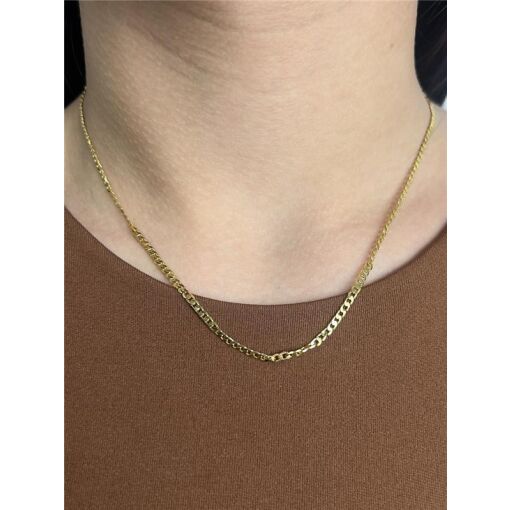 COLAR ELO GRUMET 2MM INFANTIL | BANHADO EM OURO 18K