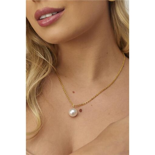 COLAR ELO BAILARINA GROSSO PG PEROLA| 45CM | BANHADO EM OURO 18K