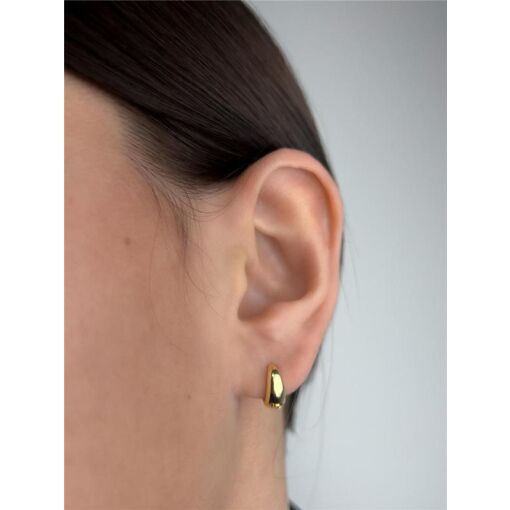 ARGOLA  AFUNILADA LISA |BANHADO EM OURO 18K