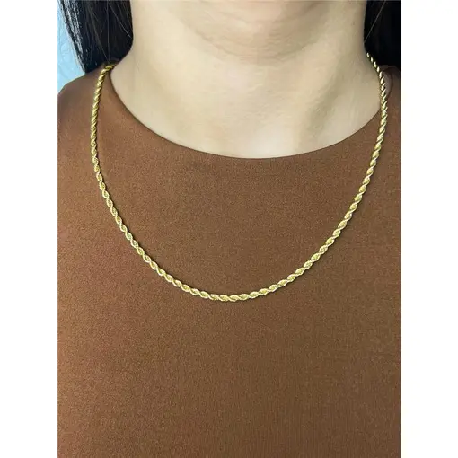 COLAR CORDÃO BAIANO 4MM | BANHADO EM OURO 18K