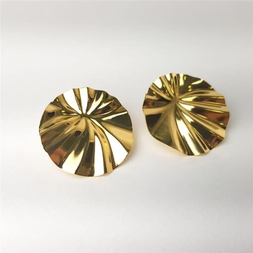 BRINCO CHAPA LISA COM AMASSADOS RETOS | BANHADO EM OURO 18K