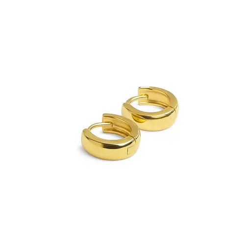 DUPLA ARGOLA LISA 3MM | BANHADO EM OURO 18K