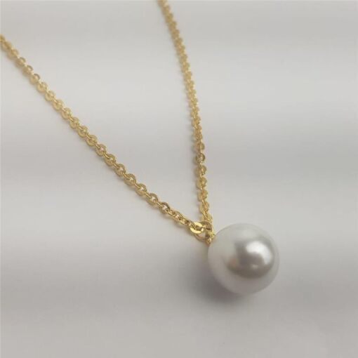 COLAR ELO BAILARINA GROSSO PG PEROLA| 45CM | BANHADO EM OURO 18K