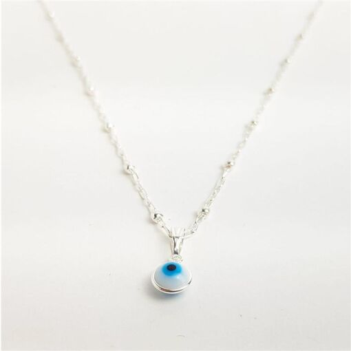 COLAR ELO CARTIER COM ESFERAS PINGENTE OLHO GREGO| 50CM| BANHO D