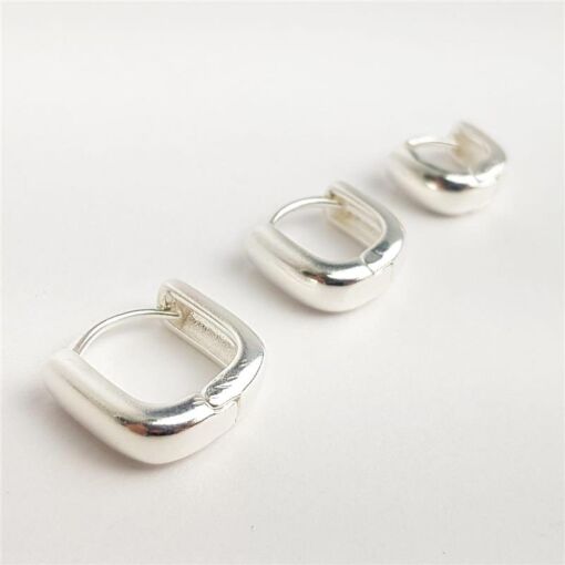 TRIO ARGOLA EM FORMOTO QUADRADO BALOADO | 1,4X1,2X1CM | EM BANHO
