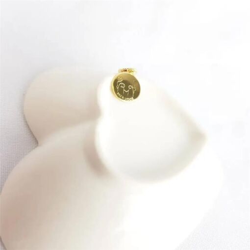 PINGENTE  FLORK ESCRITO EU E VOCE DE CASAL|  2,2CM| BANHADO EM O