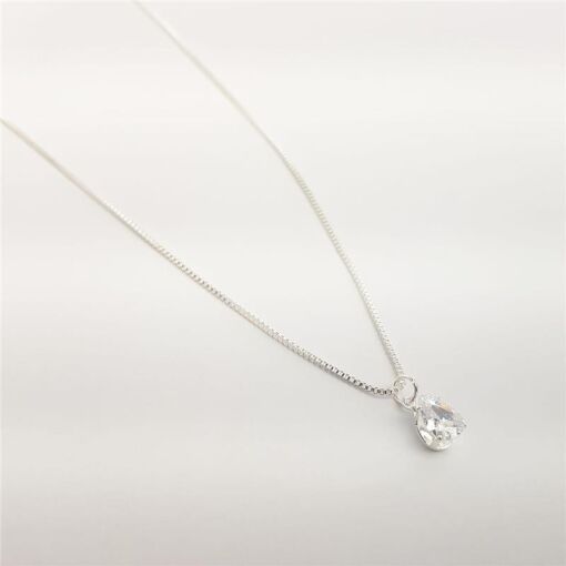 COLAR VENEZIANA PG CRISTAL GOTA | BANHO DE PRATA