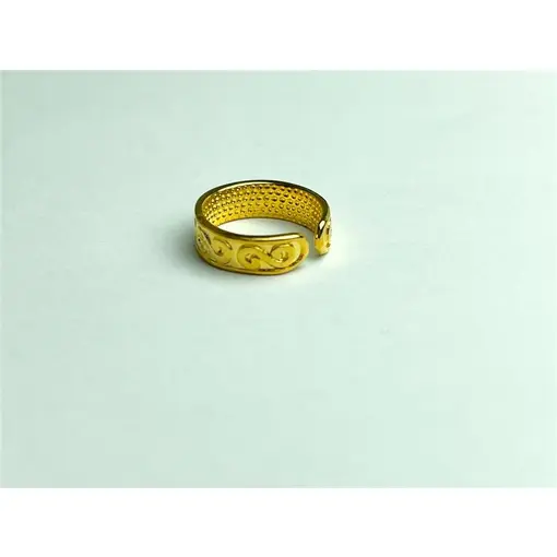 ANEL FALANGE ARO DETALHES EM ´S´ LISO 4MM | BANHADO EM OURO 18K