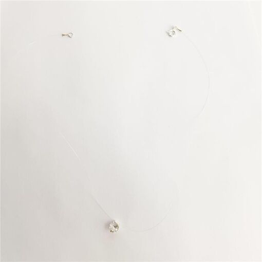 COLAR FIO DE NILON PONTO DE LUZ CRISTAL | PRATA 925