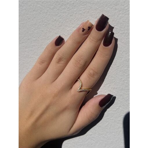 ANEL AROS PONTUDOS LISO/CRAVEJADO | BANHADO EM OURO 18K