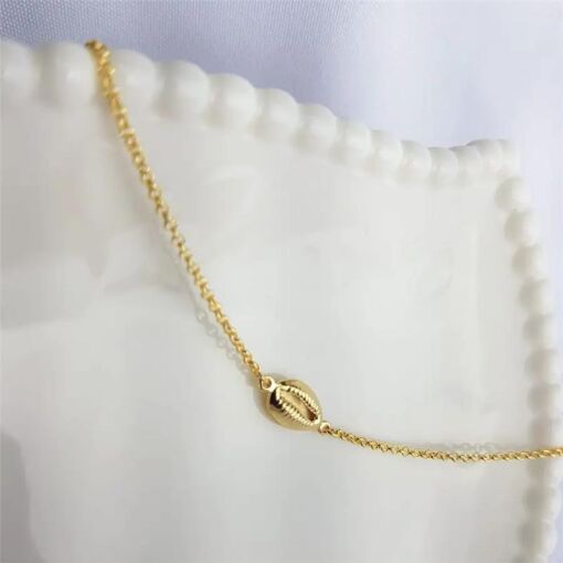 TORNOZELEIRA MINI ELO PORT 1 BUZIOS|20+7CM|BANHADO EM OURO 18K