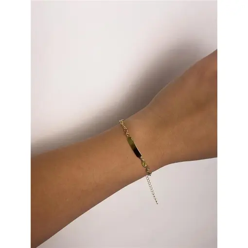 PULSEIRA INFANTIL ELOS INTERCALADOS COM CRISTAIS COLORIDOS CENTR