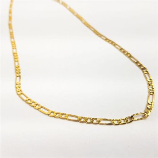 COLAR ELO FÍGARO 3 ELO PX1 ELO G 4MM FECHO ENCAIXE | 60CM BANHAD