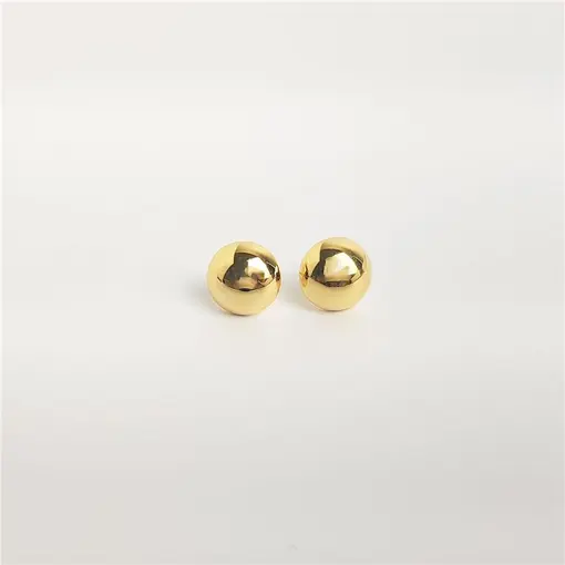 BRINCO BOTAO LISO | BANHADO EM OURO 18K
