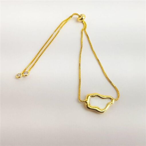 PULSEIRA REGULÁVEL VENEZIANA PG FORMA ORGÂNICA RESINA BRANCA | B