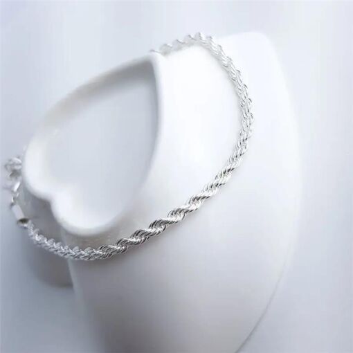 PULSEIRA CORDAO BAIANO 15+5CM BANHO PRATA 3MM
