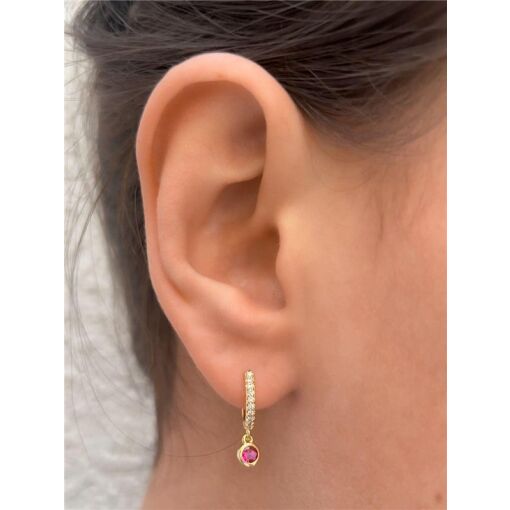 ARGOLA MICROCRAVEJADO PG COLOR SITE | 1,3CM | BANHADO EM OURO 18