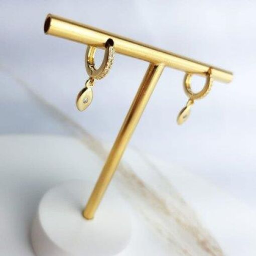 ARGOLA CRAVEJADA PG OLHO GREGO COM ZIRCÔNIA|BANHADO EM OURO 18K