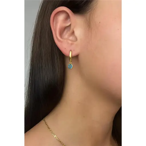 ARGOLA 3MM PG PONTO LUZ AZUL| BANHADO EM OURO 18K