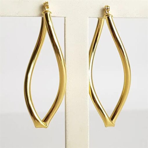 ARGOLA 5CM ARO TORCIDO LISO FECHO ITALIANO