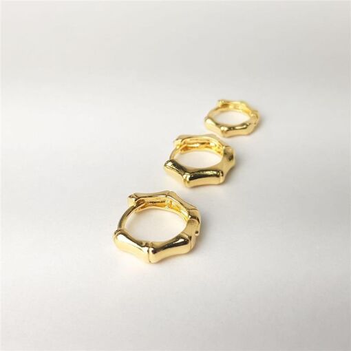 TRIO ARGOLA TRABALHADA | BANHADO EM OURO 18K