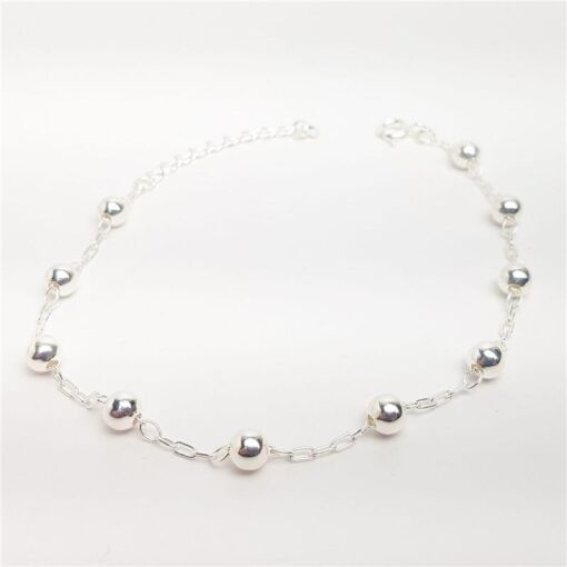 PULSEIRA ELO CARTIE  ENTERCALADO COM ESFERAS| 18+3CM | BANHO DE