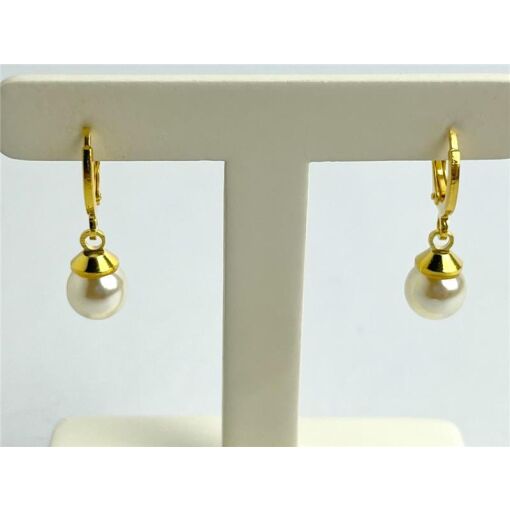 ARGOLA C/PINGENTE 9MM PEROLA LISA