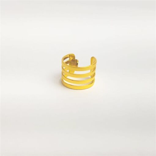PIERCING 1,1CM ARO QUATRO FILEIRAS LISAS | BANHADO E OURO 18K