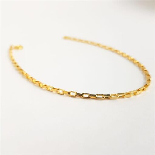 PULSEIRA MASCULINA ELO CADEADO 2MM | BANHADO EM OURO 18K