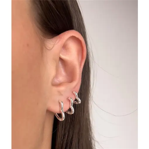 TRIO ARGOLA CORAÇÃO | BANHO DE PRATA