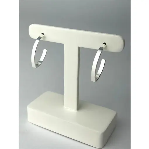 BRINCO MEIA ARGOLA | BANHO DE PRATA