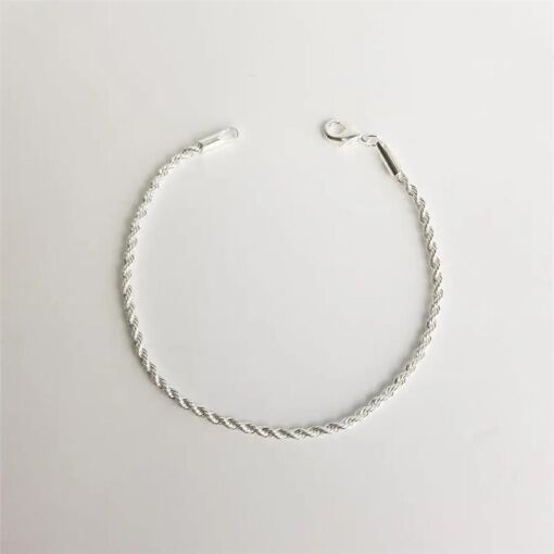 PULSEIRA 17,5CM CORDAO BAIANO 2MM B. PRATA