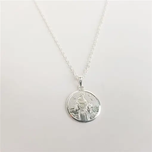 COLAR ELO BAILARINA MEDALHA 2CM MEDALHA SÃO FRANCISCO DE ASIS |