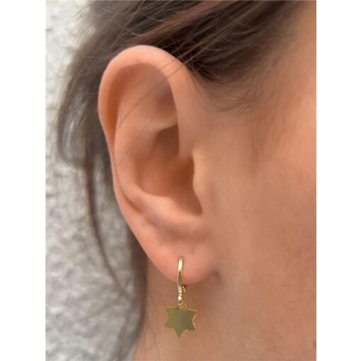 ARGOLA CLICK PG CHAPINHA DE ESTRELA LISA | 1,1CM | BANHADO EM OU